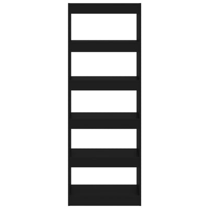 Bokhylla Svart Rumsavdelare 60x30x166 cm