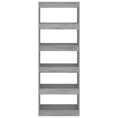 Bokhylla Betonggrå Rumsavdelare 60x30x166 cm