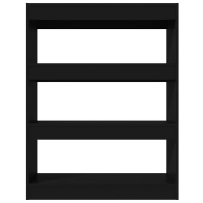 Bokhylla/Rumsavdelare svart 80x30x103 cm konstruerat trä