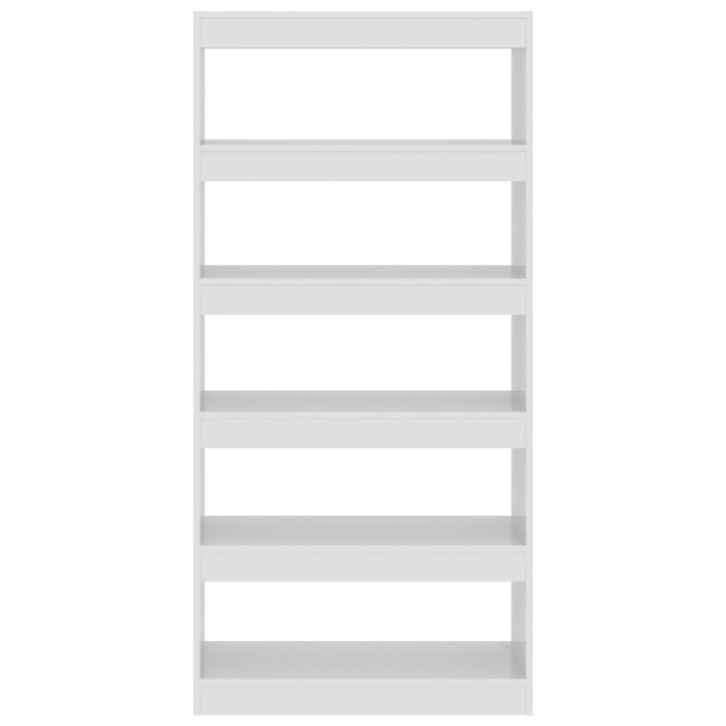 Bokhylla Högglans Vit Rumsavdelare 80x30x166 cm
