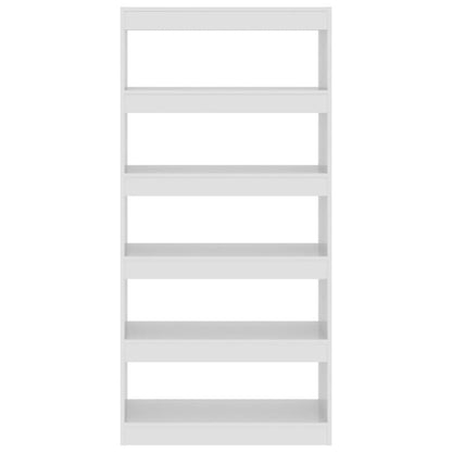 Bokhylla Högglans Vit Rumsavdelare 80x30x166 cm