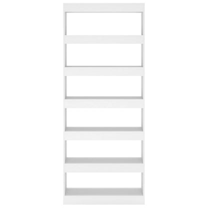 Bokhylla Vit Rumsavdelare 80x30x198 cm