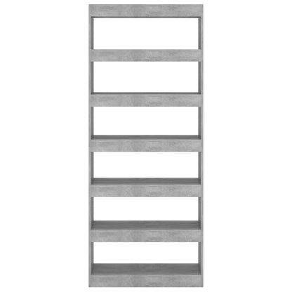 Bokhylla Betonggrå Rumsavdelare 80x30x198 cm