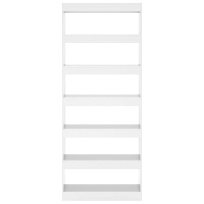 Bokhylla Högglans Vit Rumsavdelare 80x30x198 cm