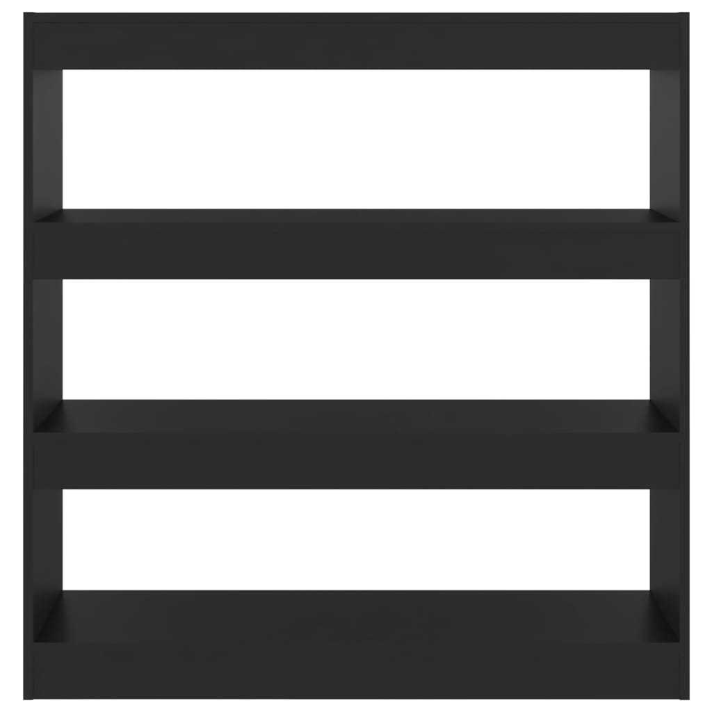 Bokhylla Svart Rumsavdelare 100x30x103 cm