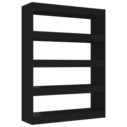 Bokhylla Svart Rumsavdelare 100x30x135 cm