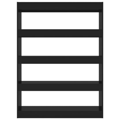 Bokhylla Svart Rumsavdelare 100x30x135 cm