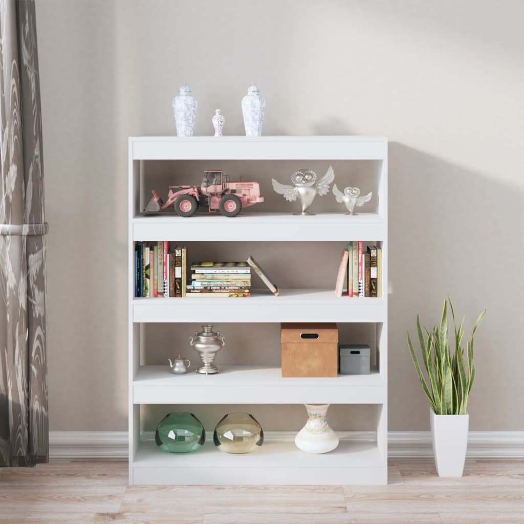 Bokhylla Högglans Vit 100x30x135 cm