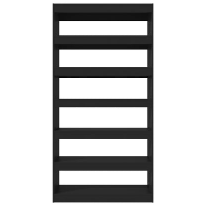 Bokhylla Svart Rumsavdelare 100x30x198 cm