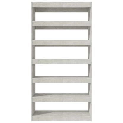Bokhylla Betonggrå Rumsavdelare 100x30x198 cm