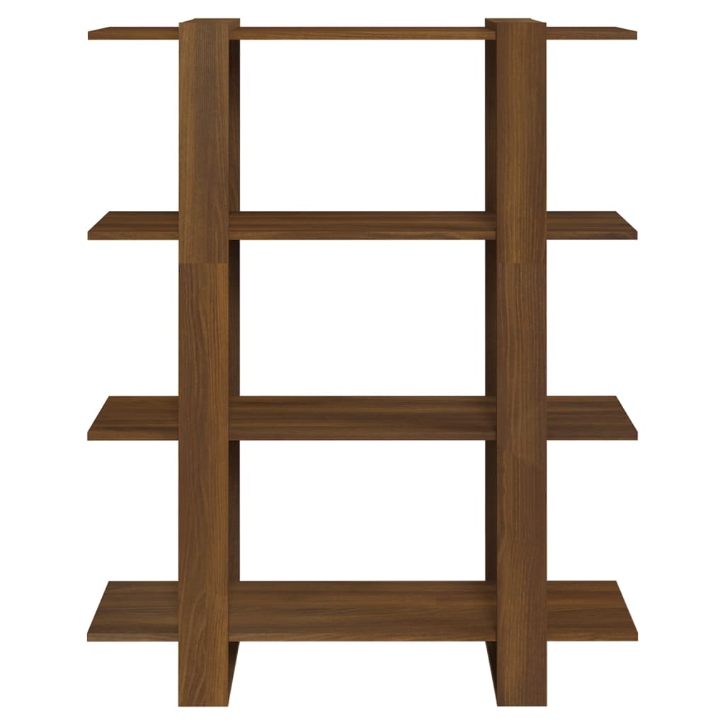 Bokhylle Brun Ek Rumsavdelare 100x30x123,5 cm