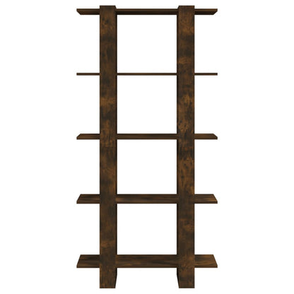 Bokhylla Rökfärgad Ek Rumsavdelare 80x30x160 cm