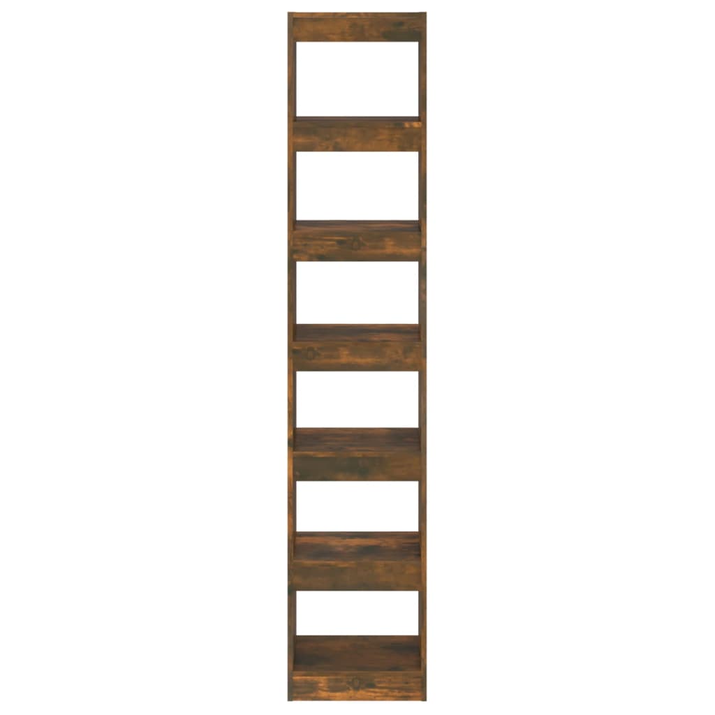 Bokhylla Rökfärgad Ek 40x30x198 cm