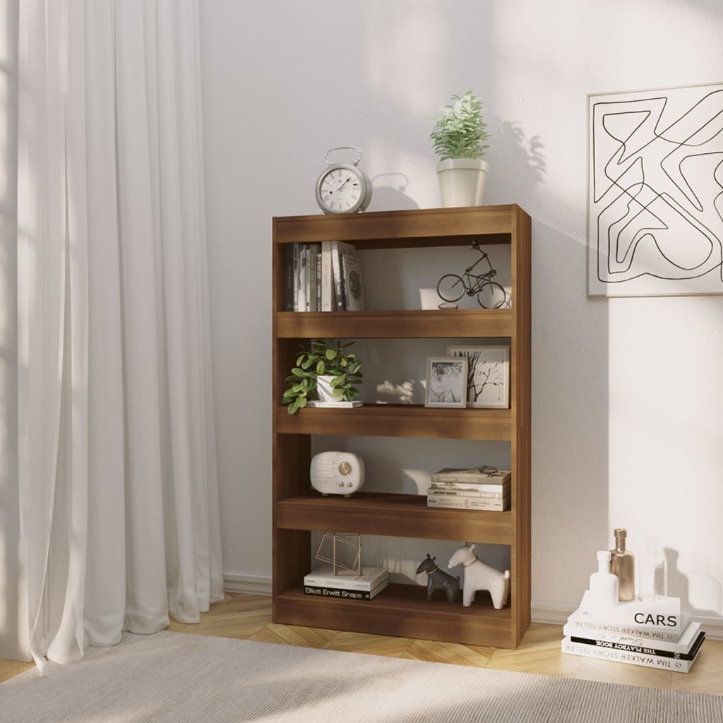 Bokhylla Brun Ek 80x30x135 cm