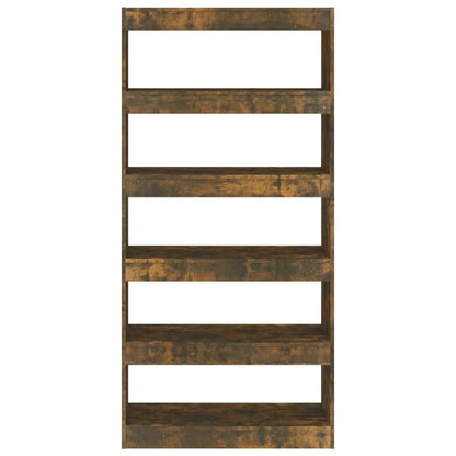 Bokhylla Rökfärgad Ek 80x30x166 cm