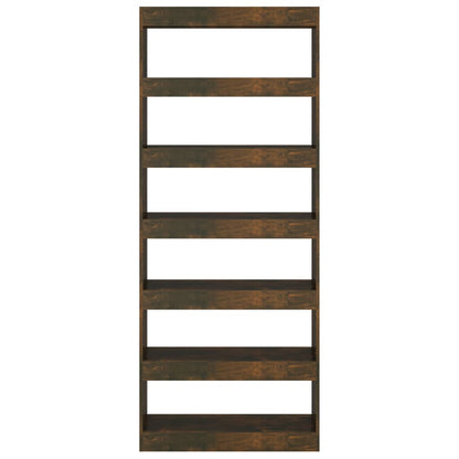 Bokhylla Rökfärgad Ek 80x30x198 cm