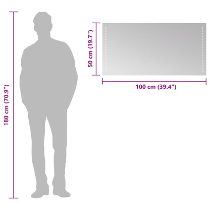 Badrumsspegel LED 100x50 cm