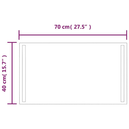 Badrumsspegel LED 70x40 cm