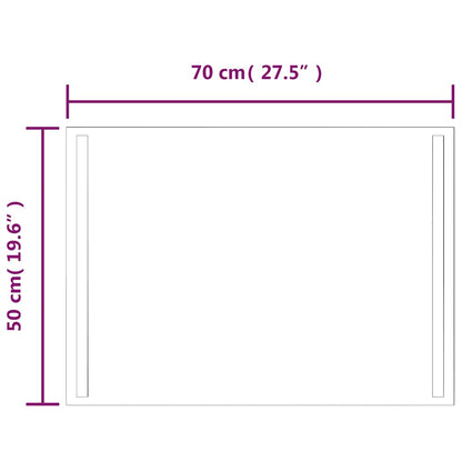 Badrumsspegel LED 70x50 cm