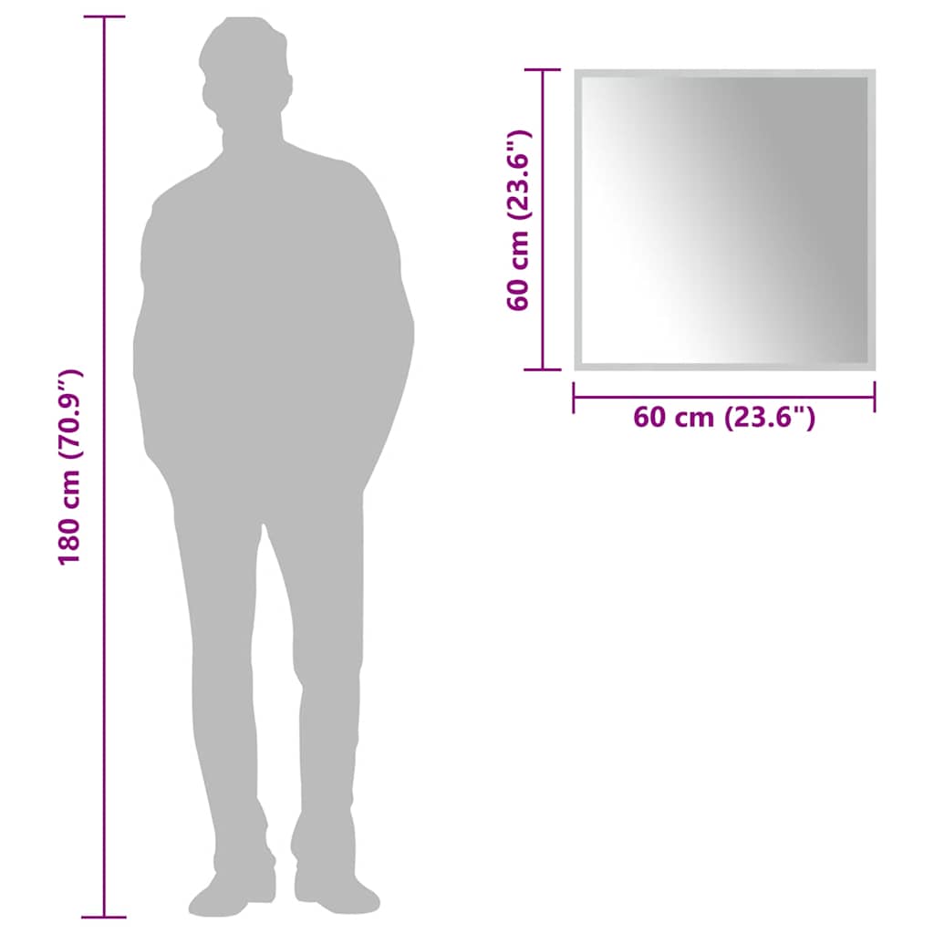 Badrumsspegel LED 60x60 cm