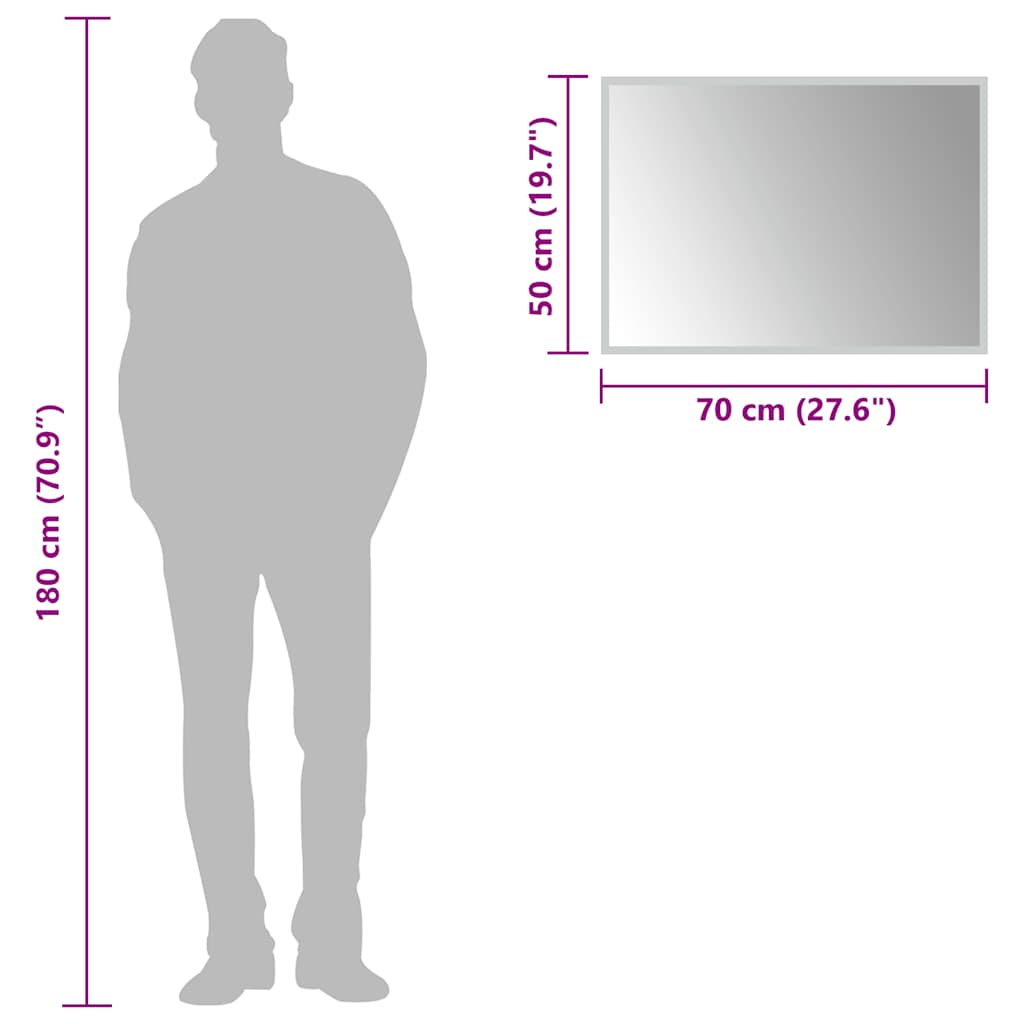 Badrumsspegel LED 70x50 cm