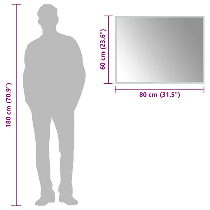 Badrumsspegel LED 80x60 cm