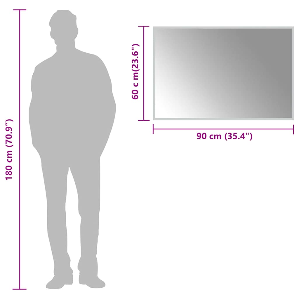 Badrumsspegel LED 90x60 cm