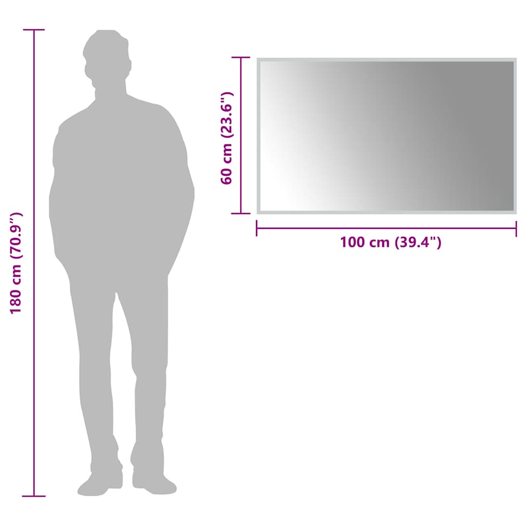 Badrumsspegel LED 100x60 cm