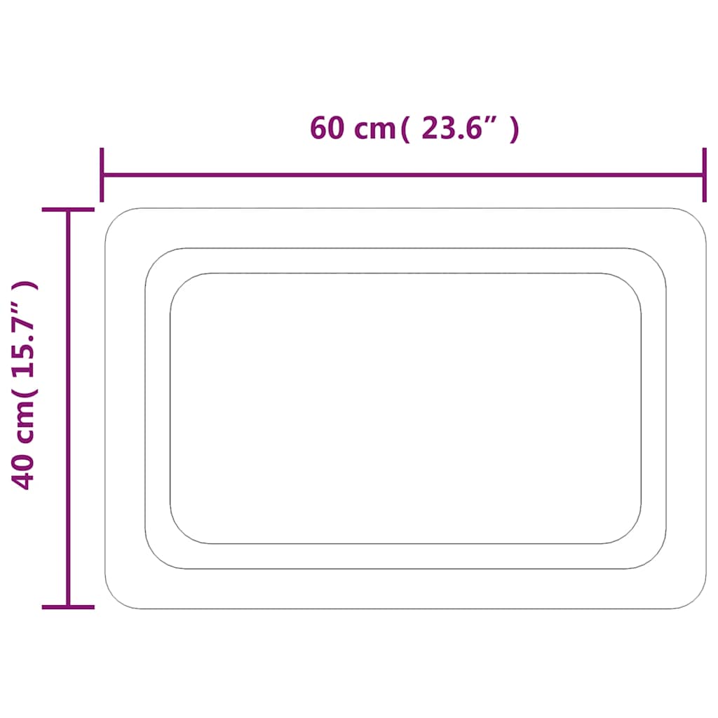 Badrumsspegel LED 60x40 cm
