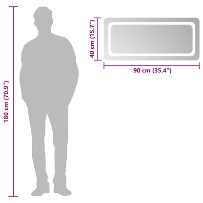 Badrumsspegel LED 90x40 cm