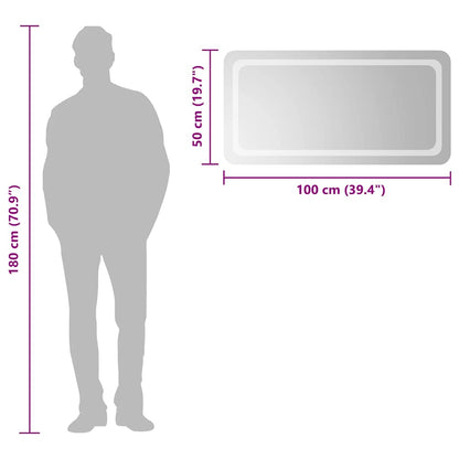 Badrumsspegel LED 100x50 cm