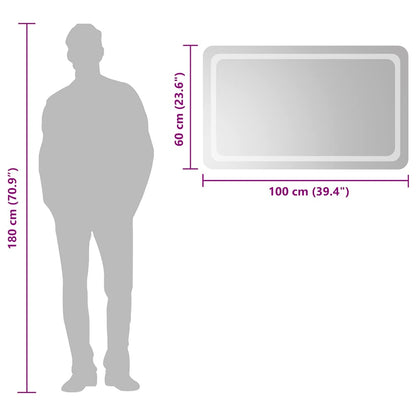 Badrumsspegel LED 100x60 cm