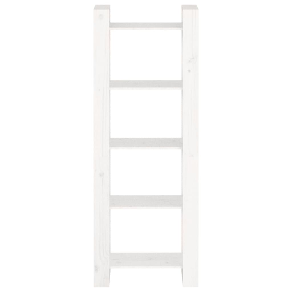 Bokhylla Vit Rumsavdelare 60x35x160 cm massiv furu