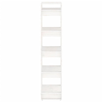 Bokhylla Vit Rumsavdelare 60x35x160 cm massiv furu