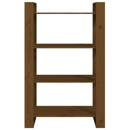 Bokhylla Honungsbrun 80x35x125 cm massiv furu