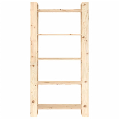 Bokhylla Trä 80x35x160 cm massiv furu