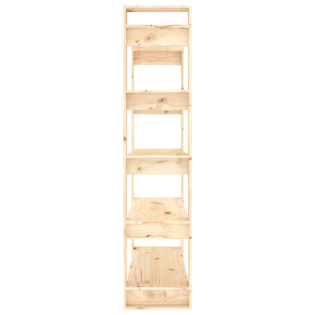 Bokhylla Trä 80x35x160 cm massiv furu