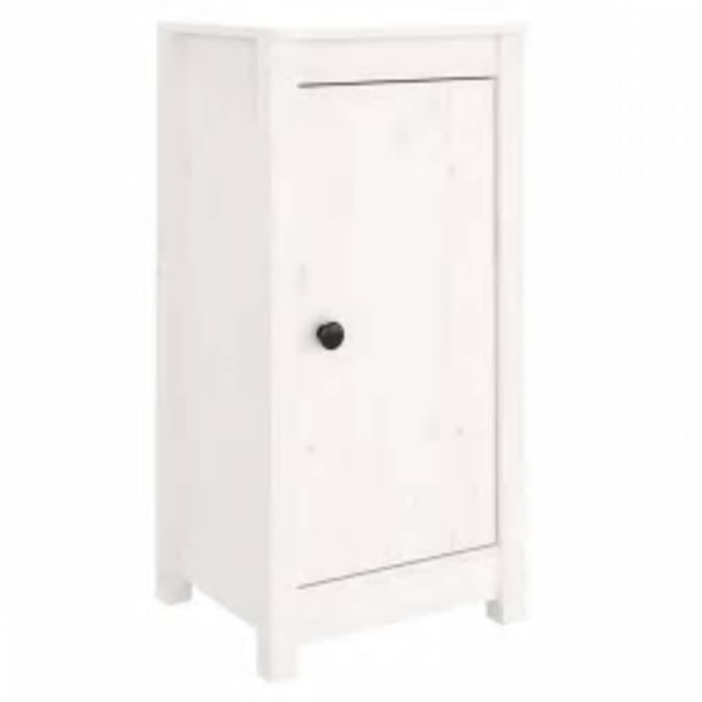 Skänk vit 39x35x80 cm massiv furu