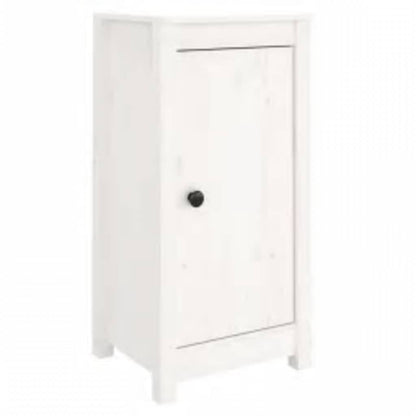 Skänk vit 39x35x80 cm massiv furu