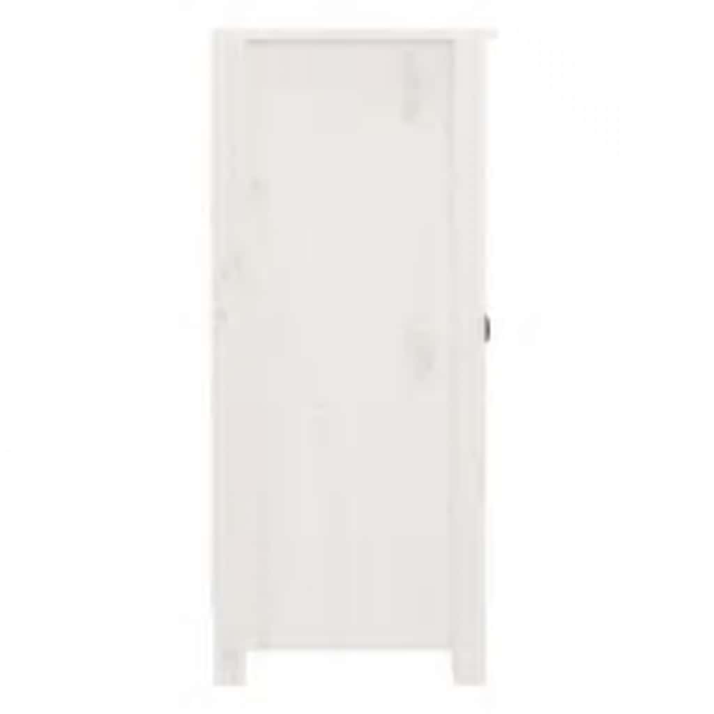 Skänk vit 39x35x80 cm massiv furu