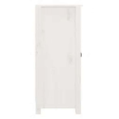 Skänk vit 39x35x80 cm massiv furu