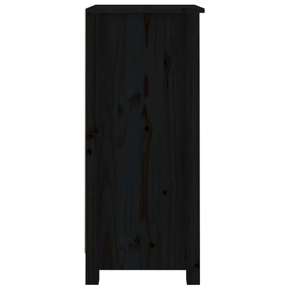 Skänk svart 2 st 40x35x80 cm massiv furu