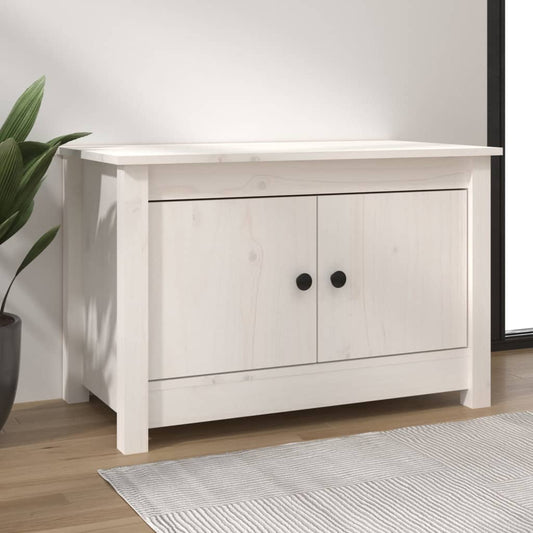 Skoställ Vit Skoskåp 70x38x45,5 cm massiv furu