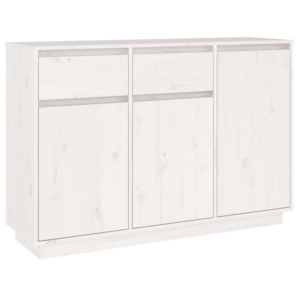Skänk Vit 110x34x75 cm massiv furu