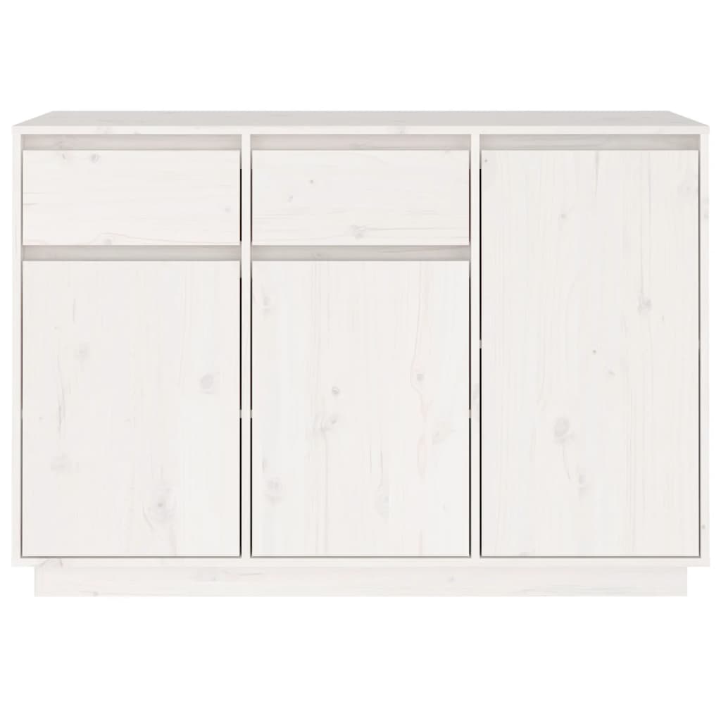 Skänk Vit 110x34x75 cm massiv furu