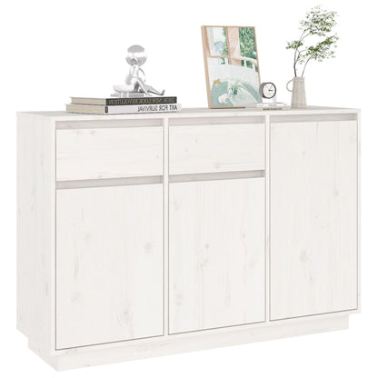 Skänk Vit 110x34x75 cm massiv furu