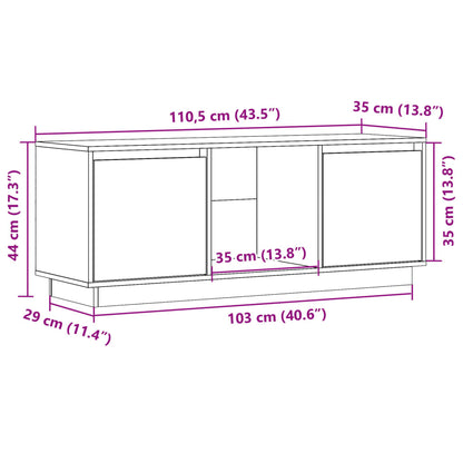 TV-Möbel Trä TV-Bänk 110,5x35x44 cm massiv furu