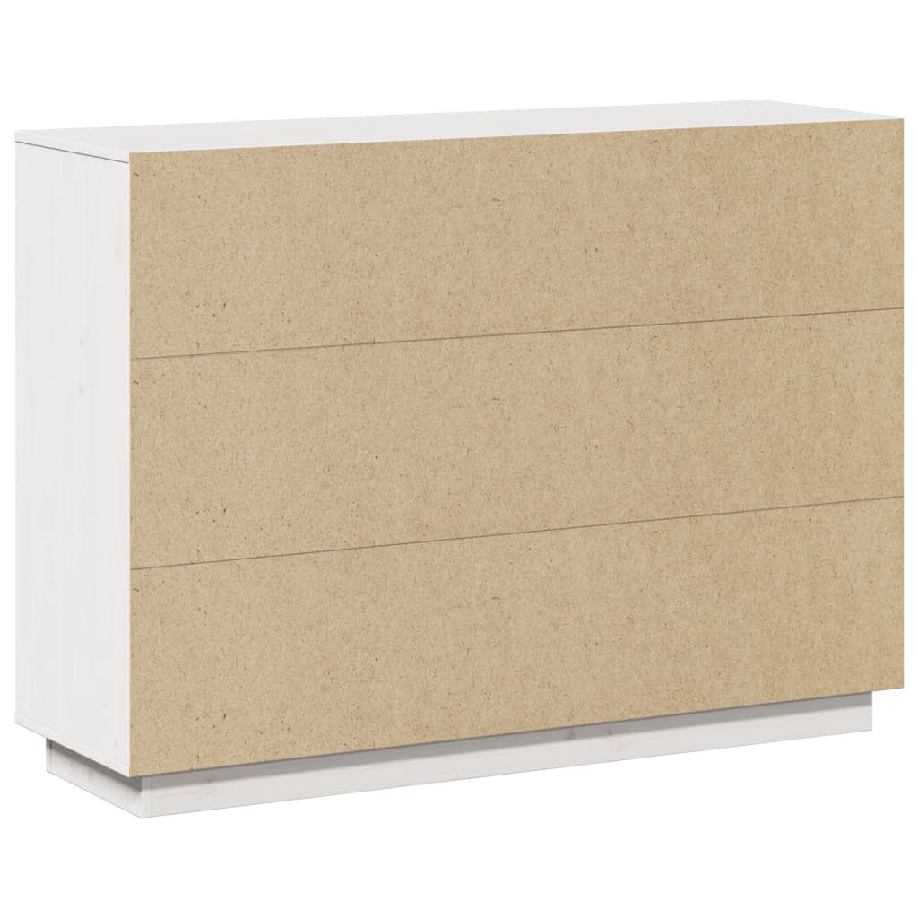 Skänk Vit 110,5x35x80 cm massiv furu