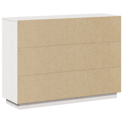 Skänk Vit 110,5x35x80 cm massiv furu