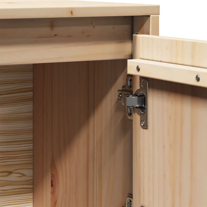 Skåp Trä 74x35x117 cm massiv furu